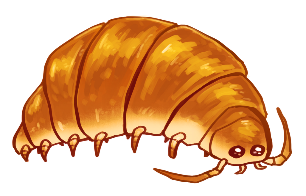 isopod crossaint sticker