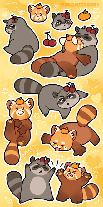 panda pals sticker sheet