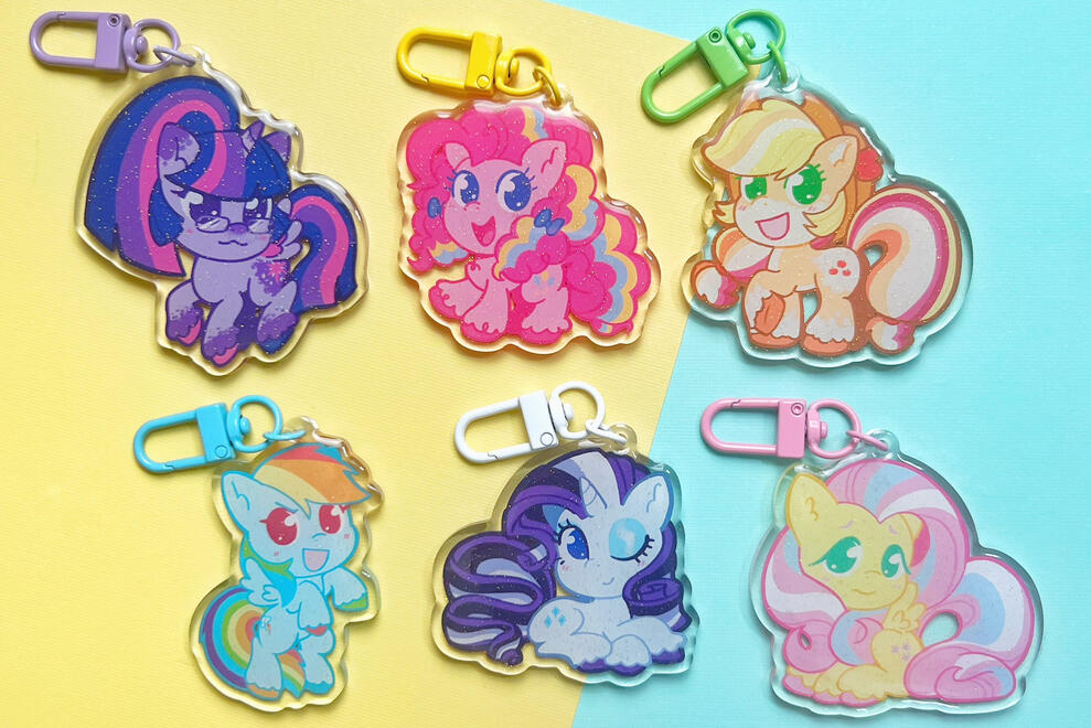 mane six keychains