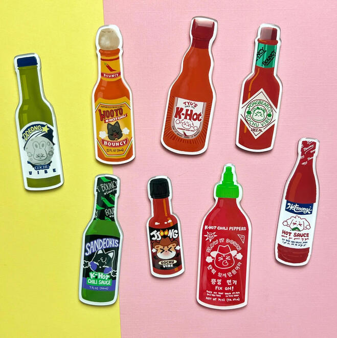 ateez bouncy hot sauce magnets