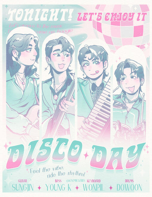 day 6 disco day risograph