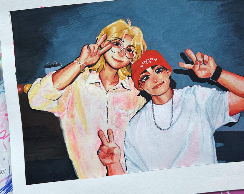 billiards buddies painting