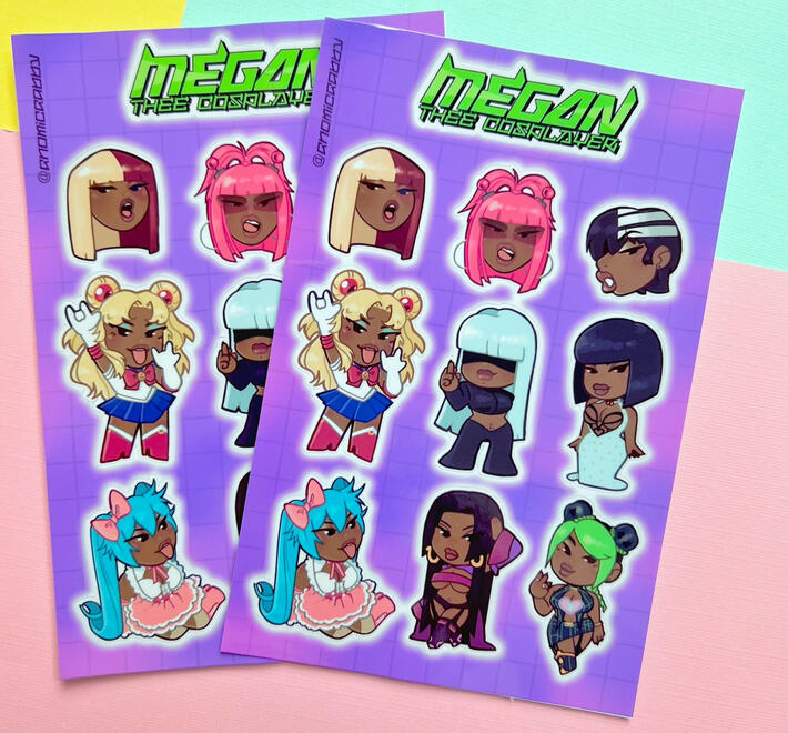 megan thee stallion sticker sheet